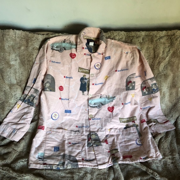 NICK&NORA LUCY CAR ROAD TRIP PJS, SZ L, MADE IN U.S, GUC-NO STAINS, VERY POPULAR - Picture 2 of 16